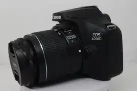 CANON 4000D SC 2xx LIKE NEW LENSA 18-55MM WIFI MULUS HITAM DOF