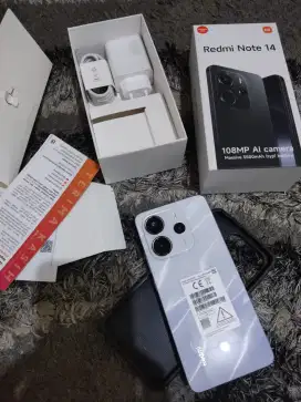 Redmi note 14 ram 8/128 like new baru 3 hari pakai
