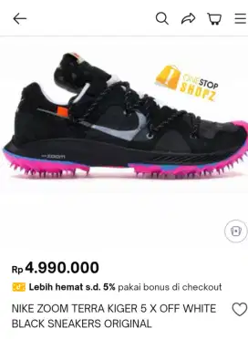 Nike zoom terra kieger x off white