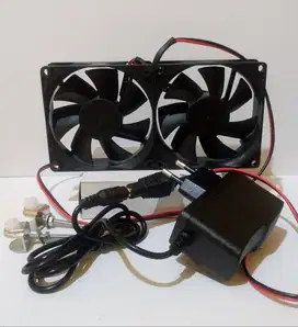 POWERFULL FAN PENDINGIN AQUARIUM AIR LAUT AQUASCAPE COOLING DOUBLE