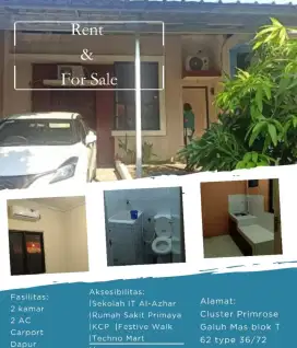 Di jual Butuh Perumahan Cluster Primrose Galuh Mas