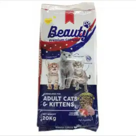 Catfood Beauty premium 20kg 20 kg makanan kucing dewasa dan kitten