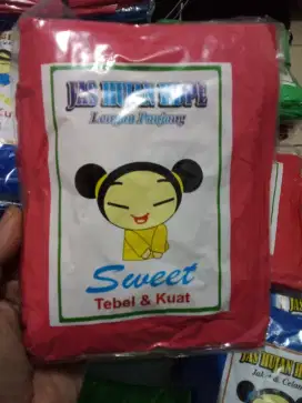 1 LUSIN (12 PCS) JAS HUJAN PLASTIK SWEET TEBAL DAN KUAT