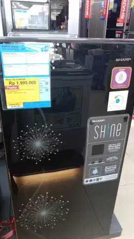 Kulkas sharp  pintu kapasitas 157L bisa cicilan