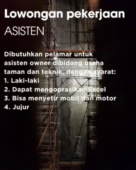 Dibutuhkan Asisten