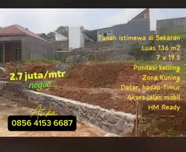 Tanah SHM Ready Sekaran UNNES gunungpati cocok buat usaha kos