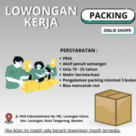 Lowongan Kerja Packing Online Shop