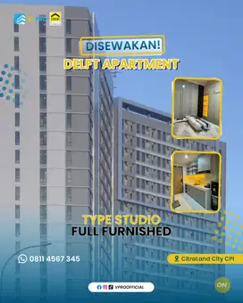 Disewakan Delft Apartment Citraland Cpi Type Studio Lantai 17