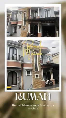 Rumah mewah 2 lantai perum dekat kampus UNWIKU, SMA 3, Stasiun Purwoke