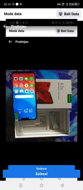 Jual hp baru murah Oppo a3s ram 6/128 layar 6,2 inch fulset
