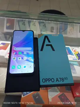 Oppo A78 5G 8/256gb  bekas fullset normal bisa TT
