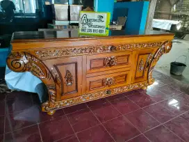 Bufet ukiran READY siap kirim full kayu jati