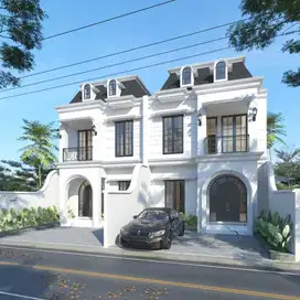 Rumah 2 lantai desain american clasic dekat UGM