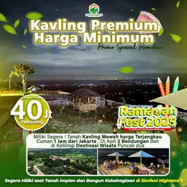 DIJUAL TANAH KONSEP VILLA KEBUN Kavling dekat area wisata