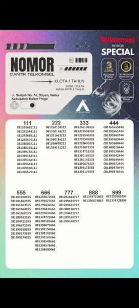 Telkomsel nomer istimewa'