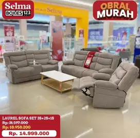 Sofa set selonjoran promo murah