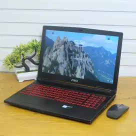 GAMING Laptop MSI GL63 CORE I5 GEN 8 NVIDIA GTX 1050 RAM 16 SSD