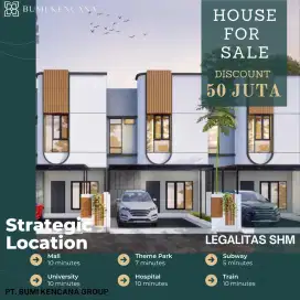 Di JUAL RUMAH MODEREN 2 LANTAI SHM