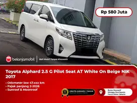 [LOW KM] Toyota Alphard 2.5 G Pilot Seat AT White On Beige 2017/2018