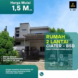 Rumah Cantik 2 lantai tanah bangunan luas lokasi strategis dekat BSD