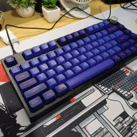 Custom Modded keyboard 75% with Akko Neon original keycaps