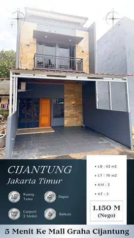 Rumah 2 lantai Minimalis Modern cijantung