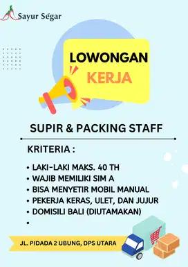 SUPIR DAN PACKING STAFF