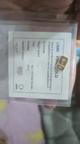 Emas Logam Mulia 1 gram antam