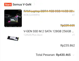 SSD M2 Vgen 128 Gb, edisi salah beli