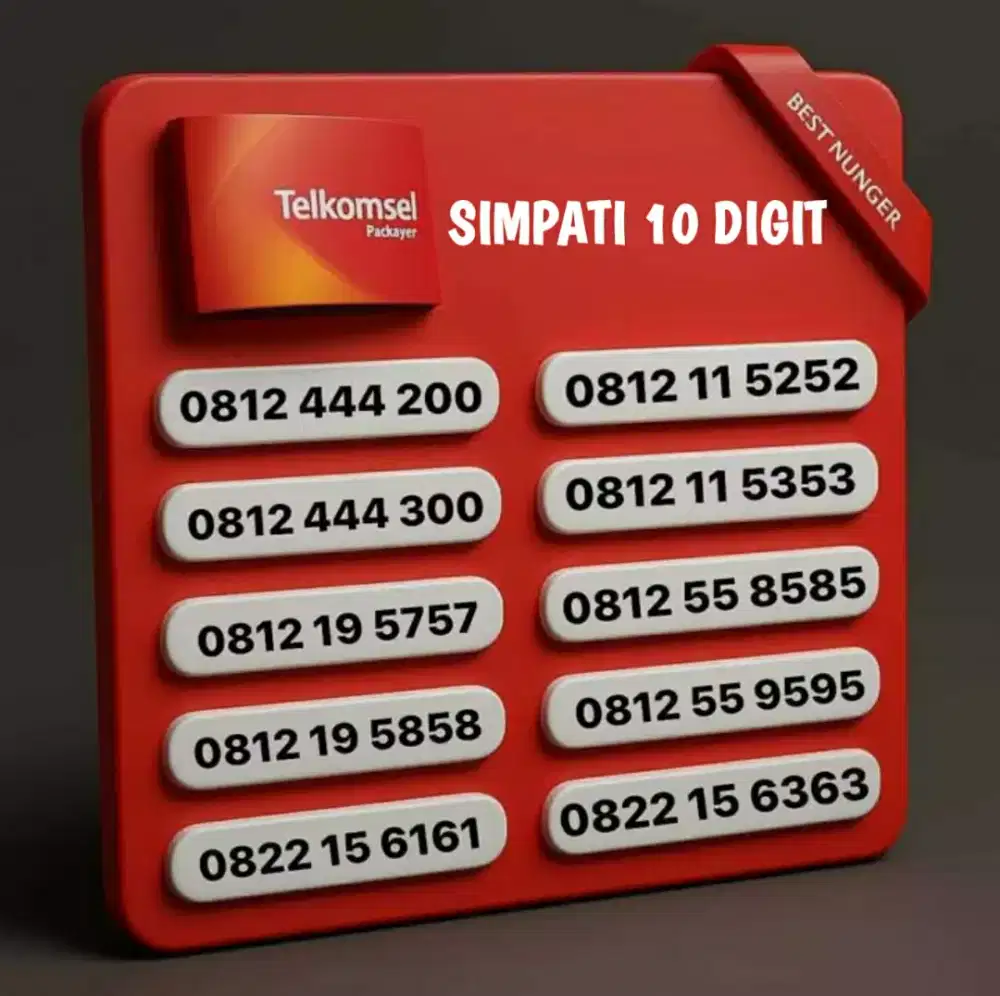 NOMOR CANTIK SIMPATI 10 DIGIT