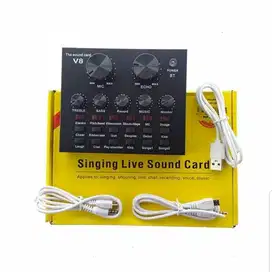 Sound Card V8 Mixer External Soundcard V8 USB Audio Live Broadcast V8