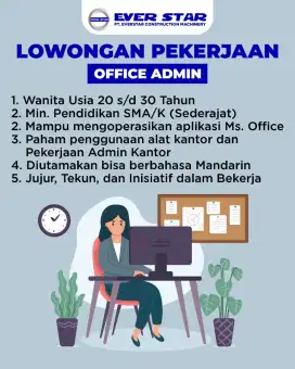 Loker Staf Admin (Bisa Mendarin)