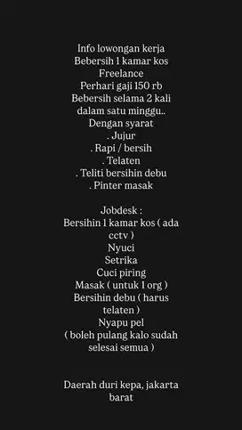 INFO LOKER ART FREELANCE
