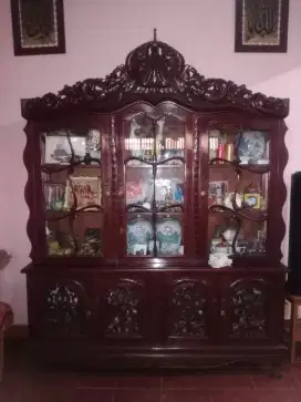 JUAL!!!  Lemari Pajangan Kayu Jati