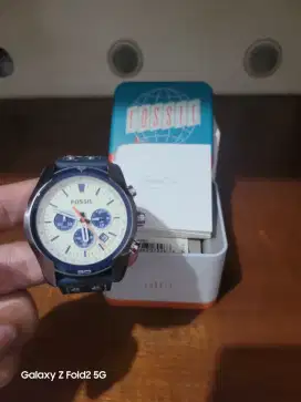 Fossil coachman ch3051 chrono tgl aktif leather strap ori mulus sby