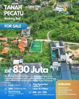 Dijual Tanah Murah Exclusive Dekat New Kuta Gold Pecatu
