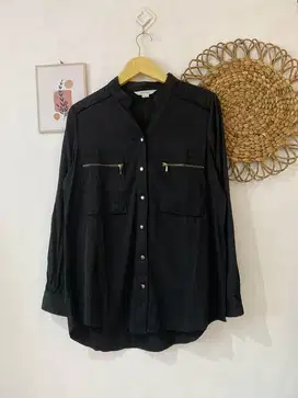 Kemeja cewek Warna Hitam