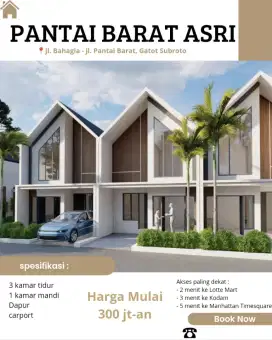 Rumah minimalis scandinavian 2 lantai promo cash 395 Jt