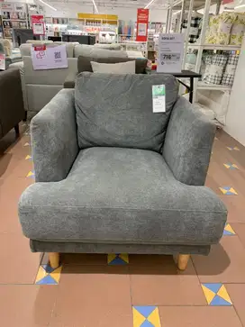 Set Sofa Fabric - Abu-abu