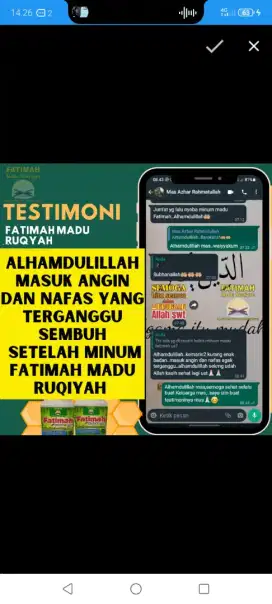 MADU MURNI ASLI ALAMI 100% PLUS RUQIAH 30 JUZ ALQURAN  1000 AYAT KURSI