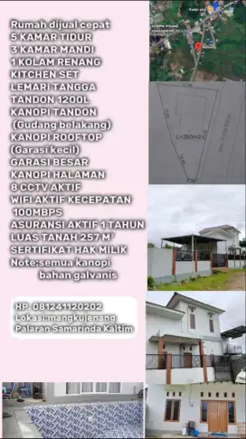 Rumah tinggal dijual cepat