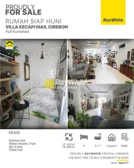 Dijual Rumah Estetik Full Furnished di Villa Kecapi Mas Cirebon