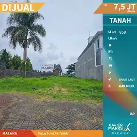 Dijual Tanah Kavling Luas di Villa Puncak Tidar Malang