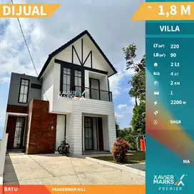 Dijual Rumah Villa View Gunung di Panderman Hill Batu Malang