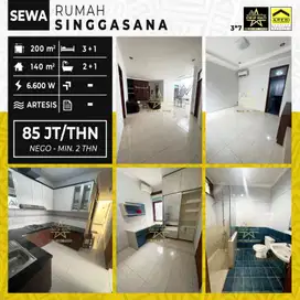 85 jt per tahun Disewakan Rumah di Singgasana Pradana lt 200 lb 140