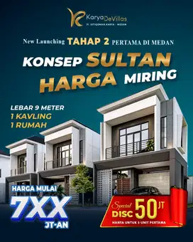 Rumah Baru Karya De Villas Tahap 2 Jalan Istiqomah Daerah Helvetia