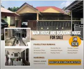 Rumah Induk Plus Ada Kosan 7 Pintu Dekat Kampus Binus Alam Sutera