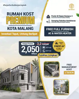 Rumah Kost Dijual 15 Kamar Depan Kampus UMM 3