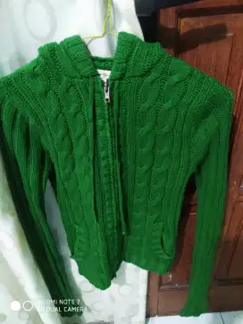 Jaket rajut model kepang