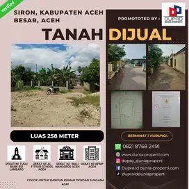 Dijual Tanah di Siron, Aceh Besar – Lokasi Strategis, Siap Bangun, SHM